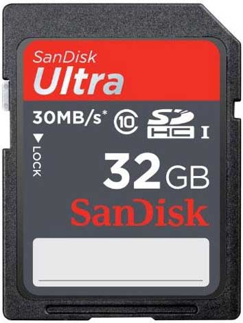 Карта памяти SANDISK SDHC Ultra 32GB Class 10