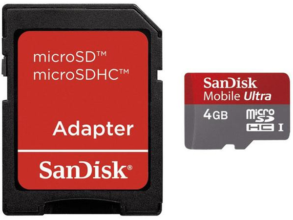 Карта пам'яті SANDISK microSD 4Gb Mobile Ultra