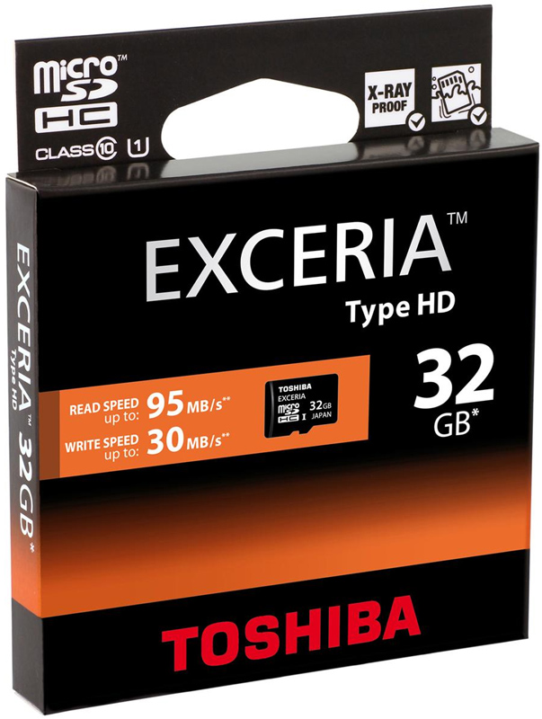 Карта пам'яті TOSHIBA microSDHC 32 GB Class 10 UHS-I EXCERIA no adapter Тип карти micro-SDНС