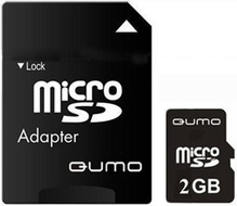 Карта памяти QUMO microSD 2Gb with adapter