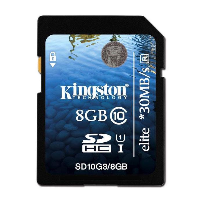 Карта памяти KINGSTON SDHC 8 GB G3 (CLASS 10) UHS-I Elite