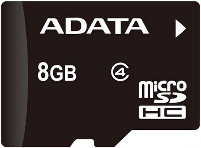 Карта пам'яті A-DATA microSDHC 8 Gb class 4