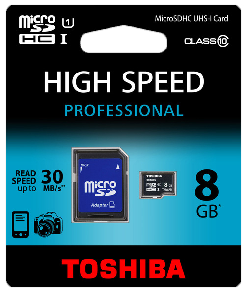 Карта памяти TOSHIBA microSDHC 8GB Class 10 UHS-I Тип карты micro-SDНС