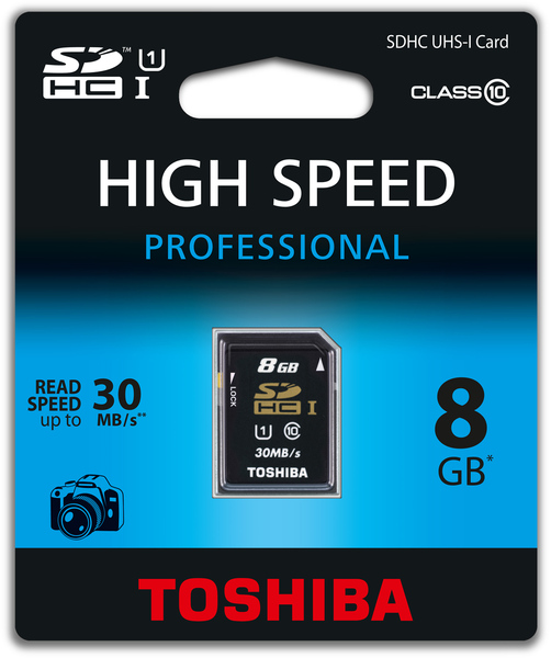 Карта пам'яті TOSHIBA SDHC 8GB CLASS 10 UHS-I Тип карти SDHC