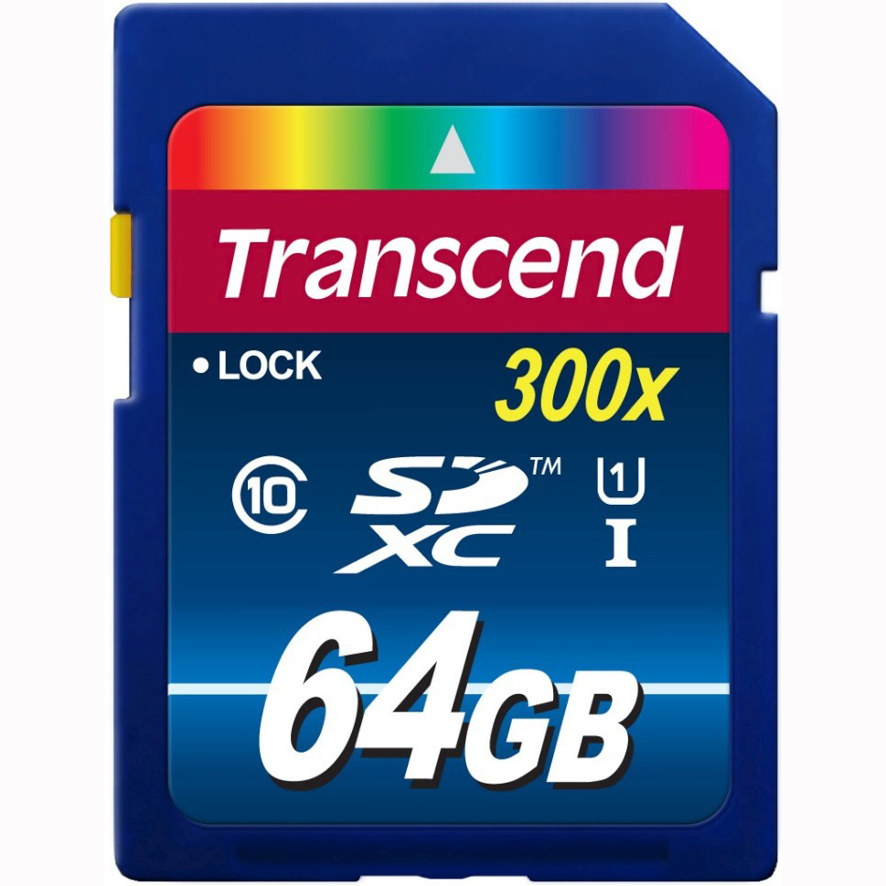 

Карта памяти TRANSCEND SDXC 64 GB CLASS 10 UHS-I U1 (TS64GSDU1), SDXC 64 GB (CLASS 10) UHS-I U1 Premium