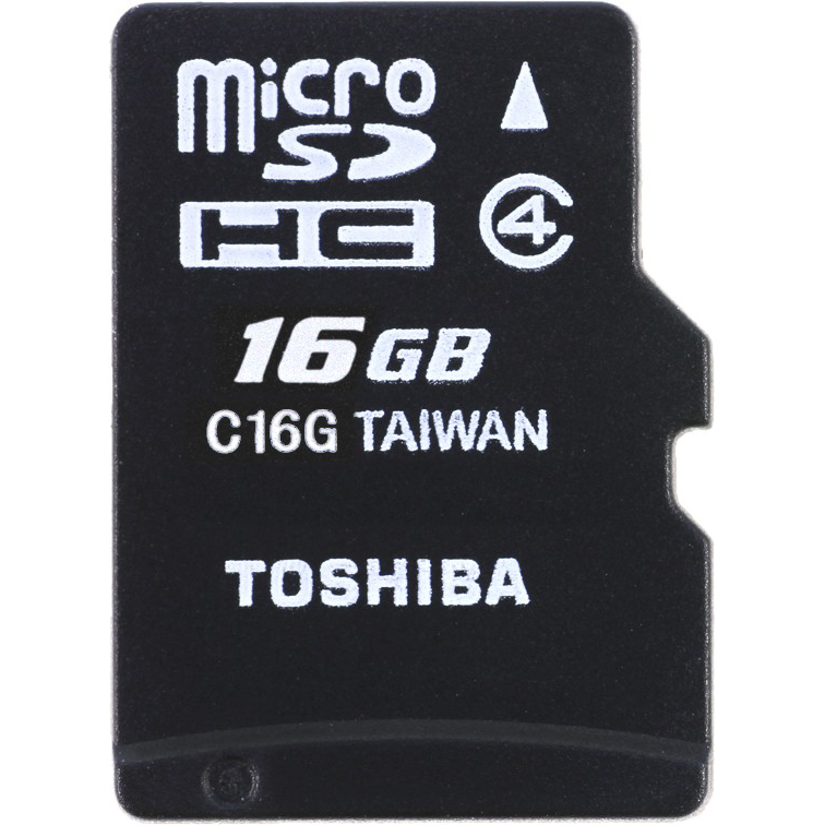 Карта пам'яті TOSHIBA microSDHC 16 GB Class 4 (SD-C16GJ(BL5)