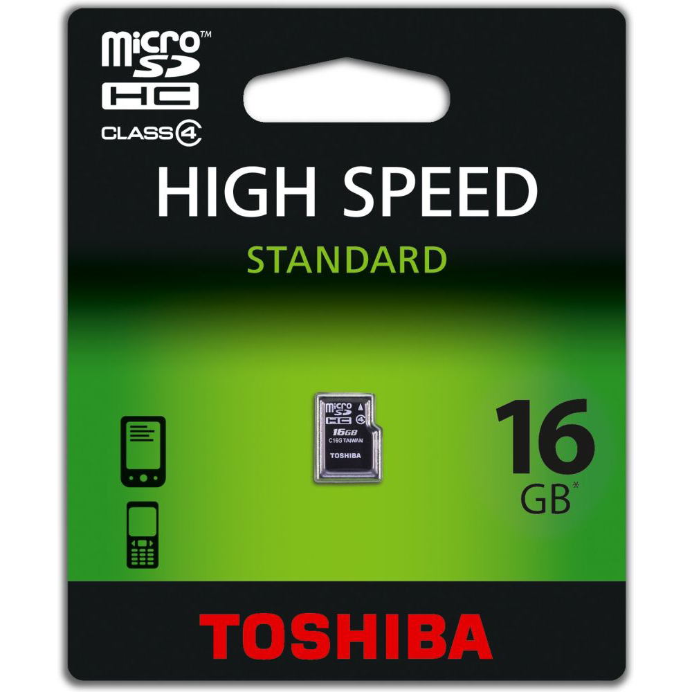 Карта пам'яті TOSHIBA microSDHC 16 GB Class 4 (SD-C16GJ(BL5) Тип карти micro-SDНС