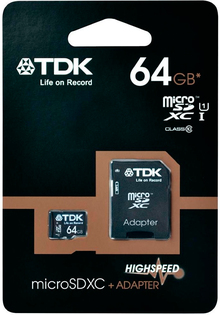 Карта памяти TDK CARD microSDXC 64Gb UHS-1 w/ SD adapter (class 10)