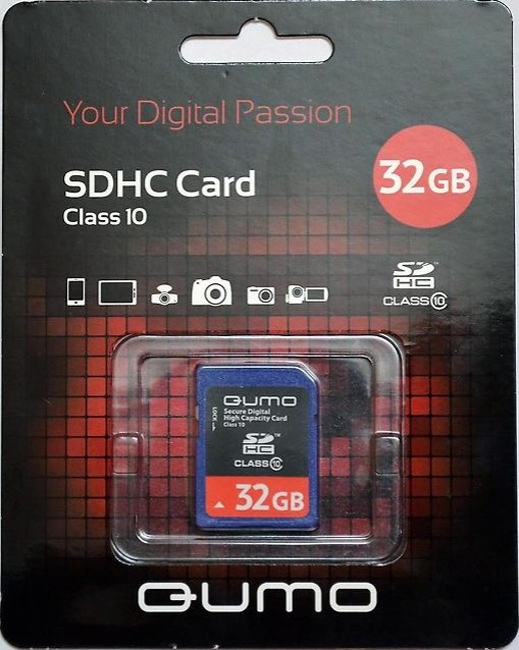 Карта памяти Qumo 32 GB SDHC Class 10 QM32GSDHC10