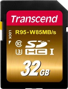 Карта памяти TRANSCEND SDHC 32 GB UHS-I Ultimate U3 (TS32GSDU3X)