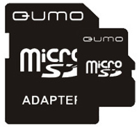 Карта памяти QUMO MicroSDHC 4GB Сlass 4+SD adapter