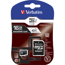 Карта пам'яті VERBATIM microSDHC CARD 16GB Class 10 UHS-I (44082)