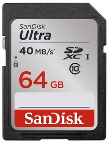 Карта памяти SANDISK SDXC 64GB Ultra Class 10 (SDSDUN-064G-G46)