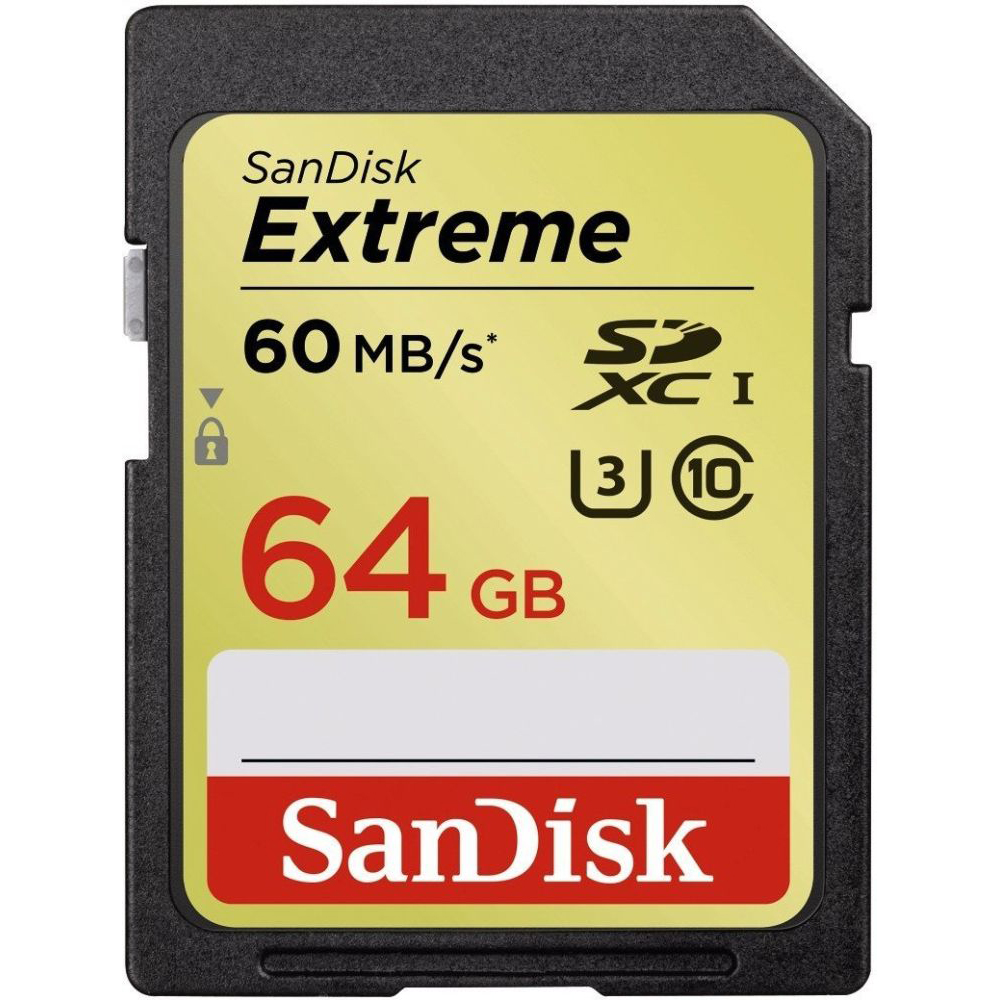 

Карта памяти SANDISK SDXC 64GB Extreme Class 10 (SDSDXN-064G-G46), SDXC 64GB Extreme Class 10
