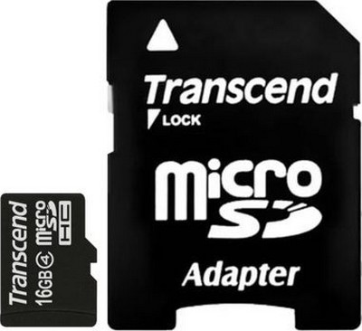 Карта пам'яті Toshiba 16 ГБ microSDHC class 4 + SD adapter SD-C16GJ