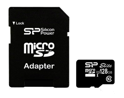 Карта пам'яті SILICON POWER microSDXC 128 GB Class 10 UHS-I Elite + SD ADAPTER