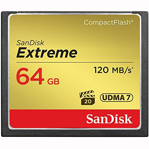 

Карта памяти SANDISK 64GB Extreme (SDCFXSB-064G-G46), CompactFlash 64 Gb Extreme (R120, W85MB/s)