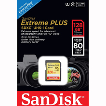 Карта пам'яті SANDISK Extreme Plus 128 GB SDXC Class 10 UHS-I (SDSDXS-128G-X46)