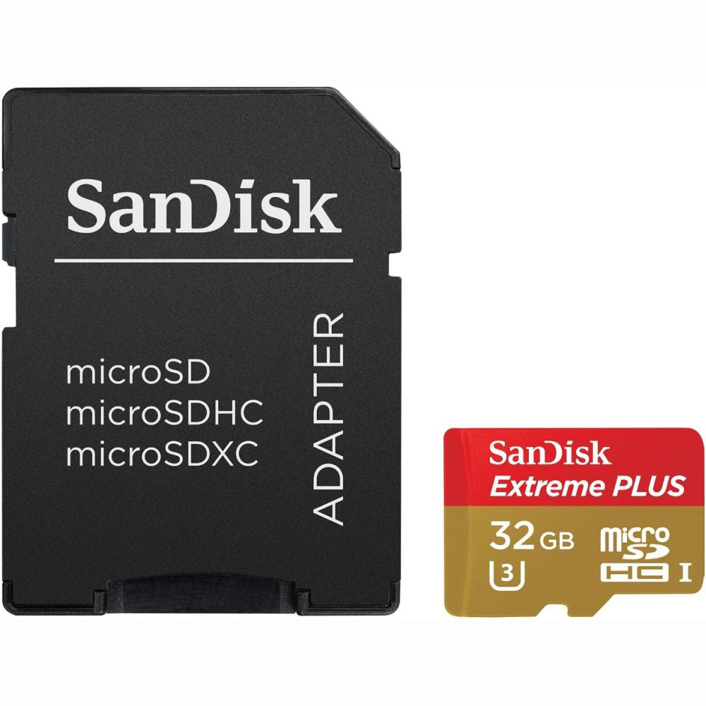 Карта памяти SANDISK microSDHC 32GB Extreme PLUS Class 10 (SDSQXSG-032G-GN6MA) Объём памяти 32 Гб