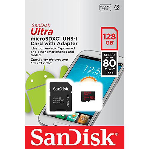 Карта пам'яті SANDISK microSDXC 128GB Mobile Ultra Class 10 (SDSQUNC-128G-GN6MA) Адаптер в комплекті SD