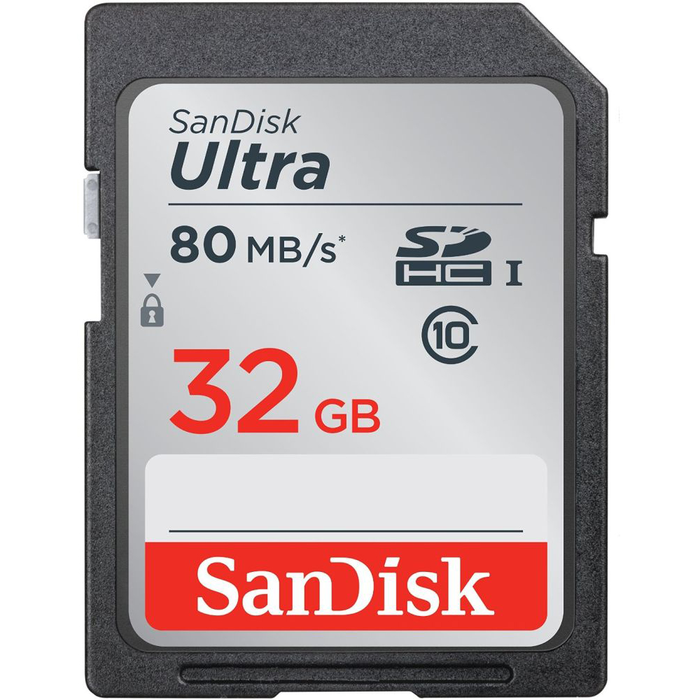 Карта памяти SANDISK SDHC 32GB Ultra Class 10 (SDSDUNC-032G-GN6IN)