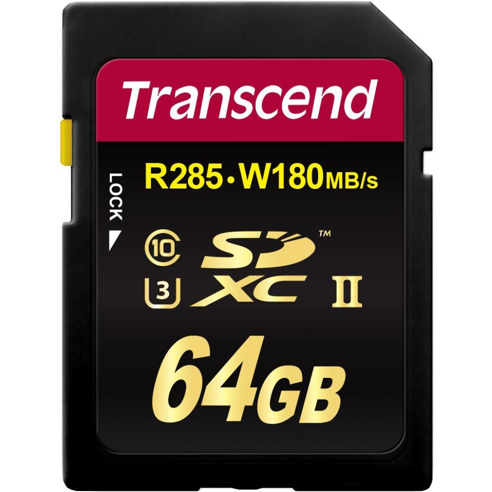 Карта памяти TRANSCEND SDXC 64 GB UHS-II Ultimate U3 (TS64GSD2U3)