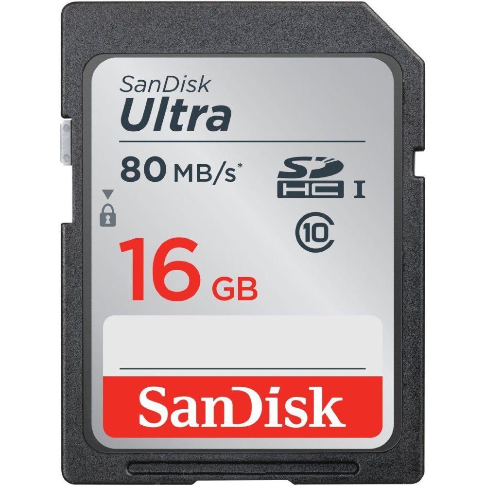 

Карта памяти SANDISK SDHC 16GB Ultra Class 10 (SDSDUNC-016G-GN6IN), SDHC 16GB Ultra Class 10