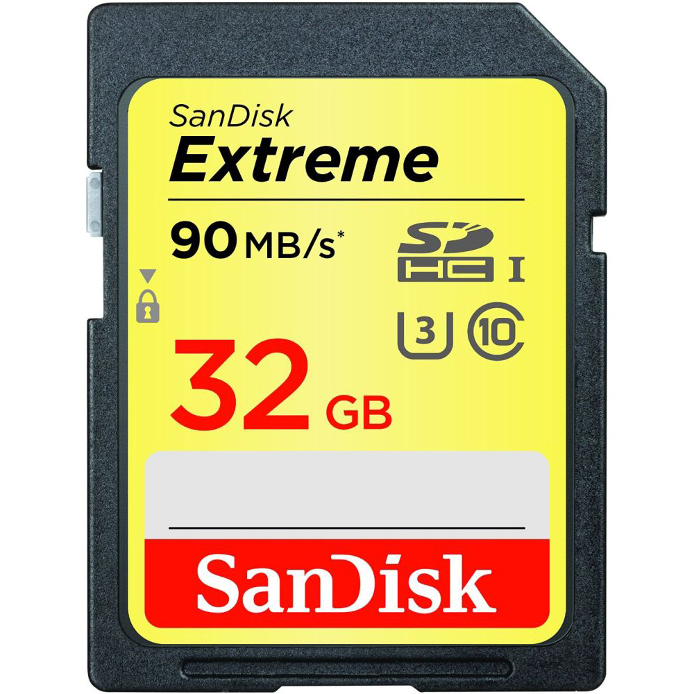 Карта памяти SANDISK SDHC 32GB Extreme Class 10 UHS-I U3 (SDSDXNE-032G-GNCIN)