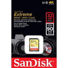 Карта памяти SANDISK SDHC 32GB Extreme Class 10 UHS-I U3 (SDSDXNE-032G-GNCIN)