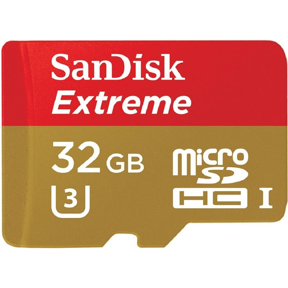 Карта памяти SANDISK microSDHC 32GB Extreme Class 10 UHS-I U3 (SDSQXNE-032G-GN6MA) Тип карты micro-SDНС