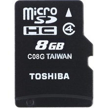 Карта пам'яті TOSHIBA microSDHC 8 GB Class 4 M102 + SD adapter (THN-M102K0080M2)