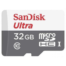 Карта памяти SANDISK Ultra 32GB microSDHC Class 10 UHS-I (SDSQUNB-032G-GN3MN)