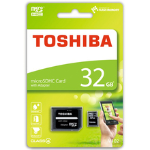 Карта пам'яті TOSHIBA M102 microSDHC 32 GB Class 4 + SD adapter (THN-M102K0320M2)