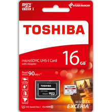 Карта памяти TOSHIBA EXCERIA M302 microSDHC 16 GB Class 10 UHS-I (THN-M302R0160EA)