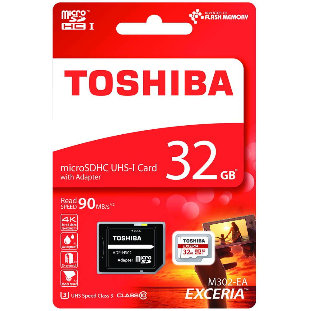 Карта памяти TOSHIBA EXCERIA M302 microSDHC 32 GB Class 10 UHS-I (THN-M302R0320EA)