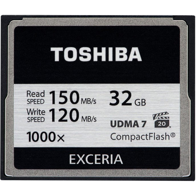 Карта пам'яті TOSHIBA Compact Flash 32 Gb 1000x R150, W120MB/s (CF-032GTGI(8)