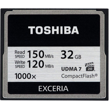 Карта памяти TOSHIBA Compact Flash 32 Gb 1000x R150, W120MB/s (CF-032GTGI(8)