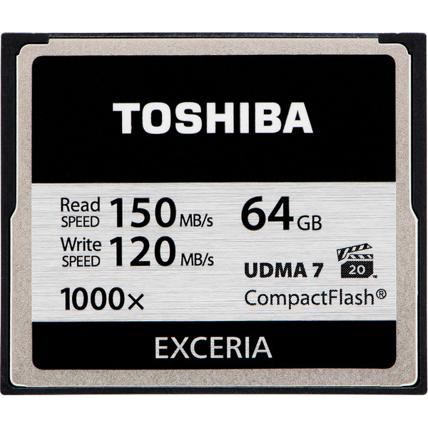 Карта памяти TOSHIBA Compact Flash 64 Gb 1000x R150, W120MB/s (CF-064GTGI(8)