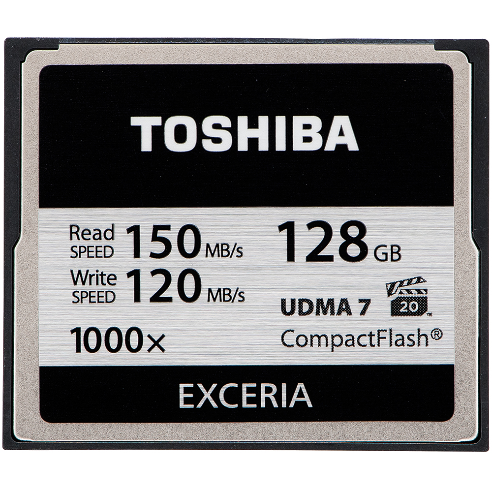 Карта памяти TOSHIBA Compact Flash 128 Gb 1000x R150, W120MB/s (CF-128GTGI(8)