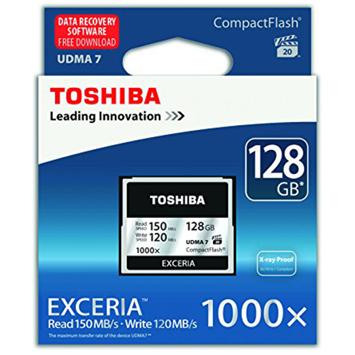 Карта памяти TOSHIBA Compact Flash 128 Gb 1000x R150, W120MB/s (CF-128GTGI(8) Тип карты Compact Flash (CF)