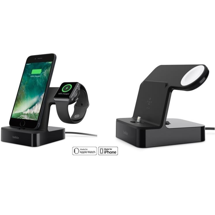 Док-станція BELKIN PowerHouse iWatch + iPhone black (F8J200vfBLK) Колір чорний