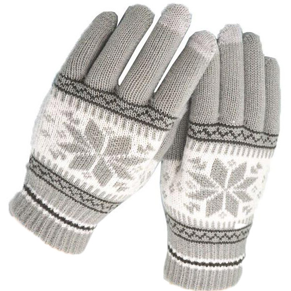 

Перчатки XOKO Ornament White/Grey (XK-TouchGloves-GW), для сенсорних екранів Ornament White / Grey