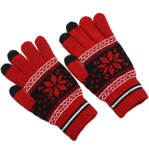 

Перчатки XOKO Ornament Black/Red (XK-TouchGloves-BR), для сенсорних екранів Ornament Black / Red