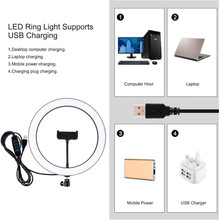 Кольцевая LED лампа PULUZ USB 11.8" + штатив 1.1 м (PKT3056B)