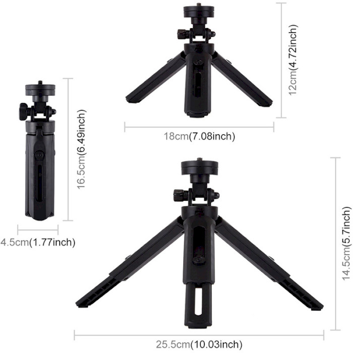 Кільцева LED лампа PULUZ USB 6.2" + настільний штатив (PKT3059B) Матеріал пластик ABS, акрил