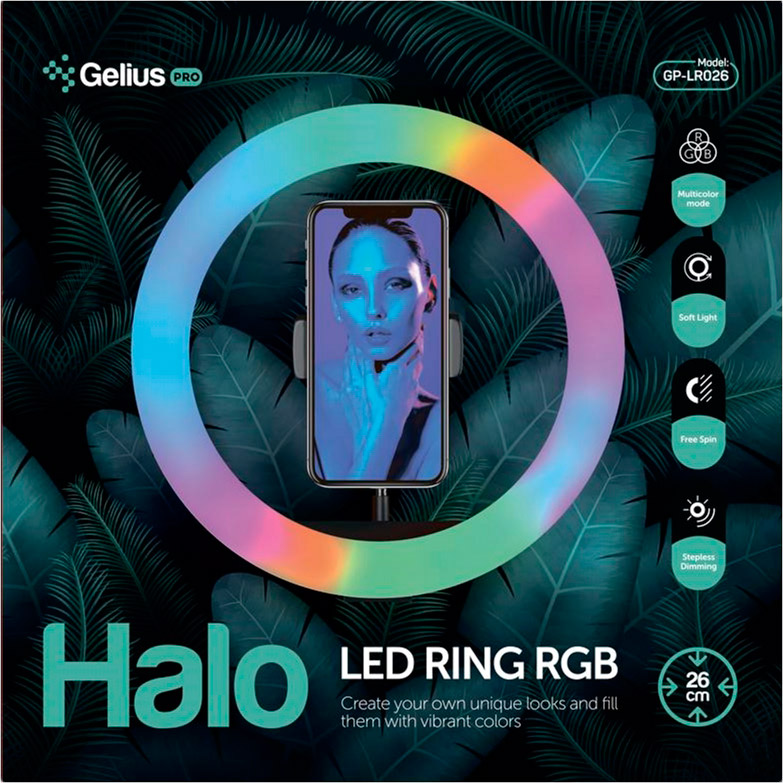 Покупка Кольцевая LED лампа Gelius Pro Halo RGB Ring 26 см (GP-LR026)