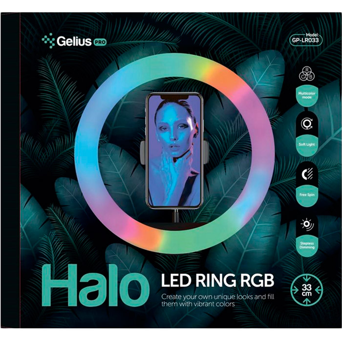 Заказать Кольцевая LED лампа Gelius Pro Halo RGB Ring 33 см (GP-LR033)