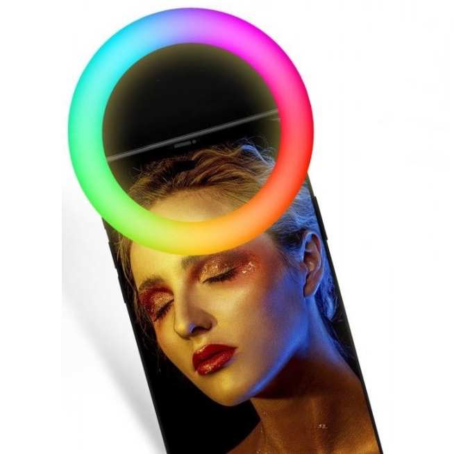 

Селфи кольцо XOKO BS-007U Black RGB LED 9см (BS-007U-BK), BS-007U Black RGB LED 9см