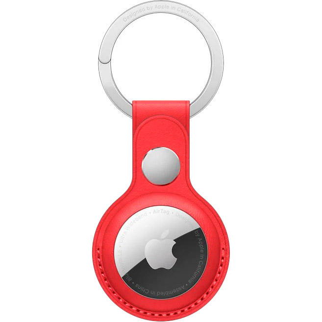 apple AirTag Leather Key Ring - (PRODUCT)RED