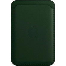 Карман-накладка Apple MagSafe Leather Wallet для Apple iPhone 13 Pro/13 Pro Max/13 mini/13/12 Pro/12 Pro Max/12 mini/12 Sequoia Green (MM0X3ZE/A)